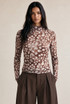 Fawn Print Long Sleeve Mesh Top(PRE ORDER)