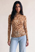Fawn Print Long Sleeve Mesh Top(PRE ORDER)