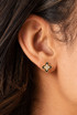 Clover Motif Stud Earrings