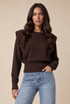 Fine Knit Padded Shoulder Jumper 