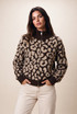 Leopard Full Zip Knit Cardigan