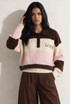 Striped Love Slogan Jumper