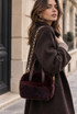 Faux Fur Handbag With Chain