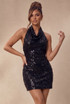 Halterneck Sequin Dress