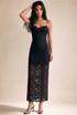 Floral Lace Maxi Dress With Cup Detail