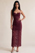 Floral Lace Maxi Dress With Cup Detail