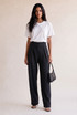 Pinstripe Pleat Front Trousers 