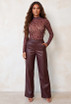 PU Straight Leg Trousers