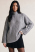 Knit Detail Zipper Cardigan