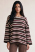 Oversized Striped Long Sleeve Top