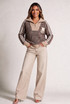 Dogtooth Check Amour Half Zip Jumper