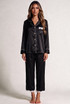 Lace Trim Silk Blend Pyjama Set
