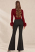 Crepe Bell Bottom Trouser