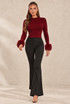 Crepe Bell Bottom Trouser