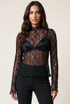 Floral Mesh Long Sleeve Top