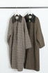 PU Collar Check Overcoat