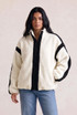 Contrast Detail Sherpa Fleece Jacket