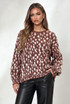 Deer Print Lace Back Jumper 