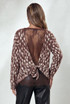 Deer Print Lace Back Jumper 
