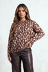 Deer Print Crew Neck Jumper 