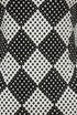 Monochrome Diamond Print Roller Neck Detail Fitted Dress