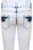 Ice Blue High Waist Button Up Skinny Jeans