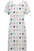 Multicolour Dogtooth Contrast Crepe Shift Dress 
