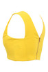 Yellow Zip Fastening Sleeveless Crop Top