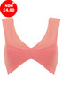 Peach Zip Fastening Sleeveless Crop Top