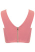 Peach Zip Fastening Sleeveless Crop Top