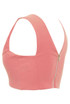 Peach Zip Fastening Sleeveless Crop Top