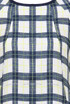 Blue & Cream Tartan Print Side Pocketed Shift Dress