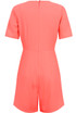 Light Neon Pink Pleat Fornt Playsuit