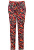 Orange Flower Print Top & Trousers Set