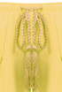 Yellow Front Tie Up Detail Layered Shorts