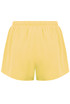 Yellow Front Tie Up Detail Layered Shorts