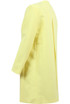 Yellow Pleated Back Box Pattern Long Coat 