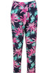 Pink & Green Tree Print Cross Over Pleated Trouser