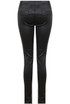 Black PVC Front Zip Up Detailed Skinny Jeans