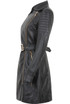 Black PVC Zipped Fastening Trench Jacket