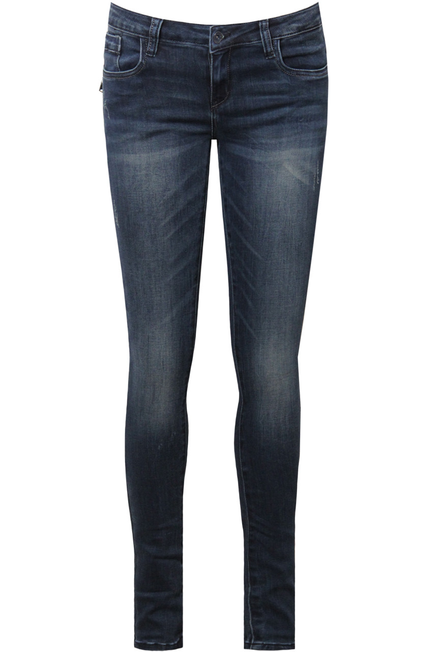 dark blue washed jeans