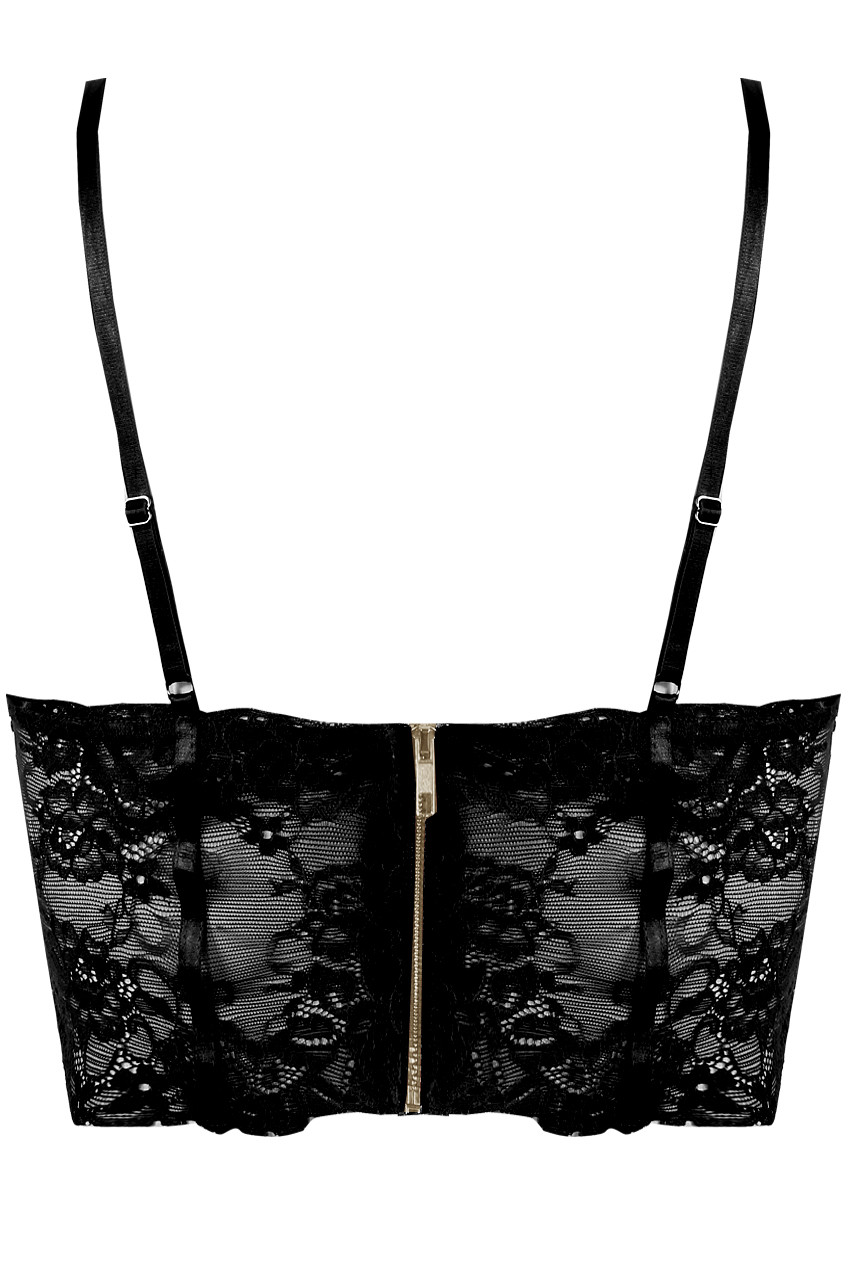 Mesh Lace Intricate Crop Top Buy Fashion Wholesale in The UK