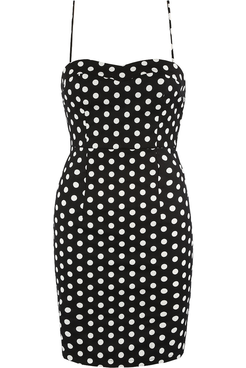 Polka Dot Print Bodycon Mini Dress