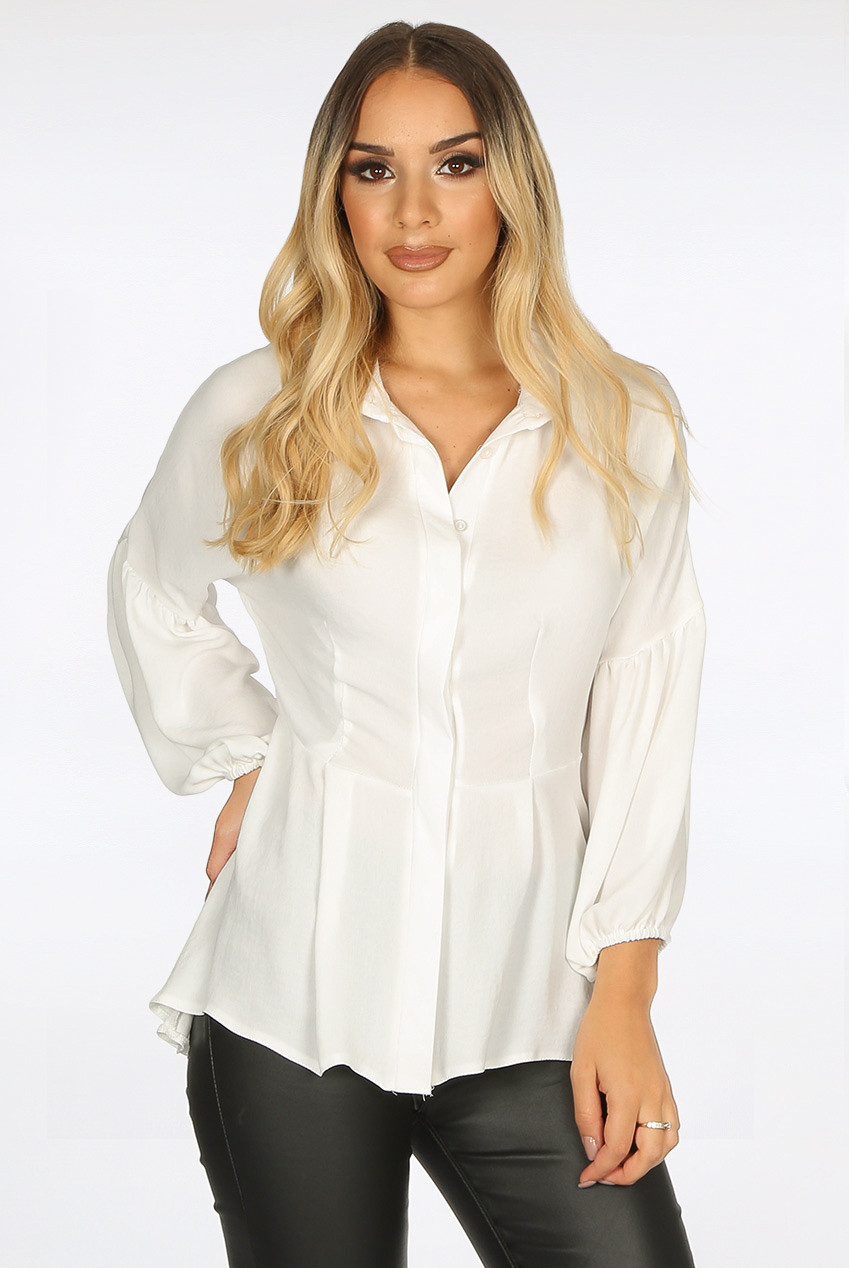 White Peplum Shirt - Buy Fashion 