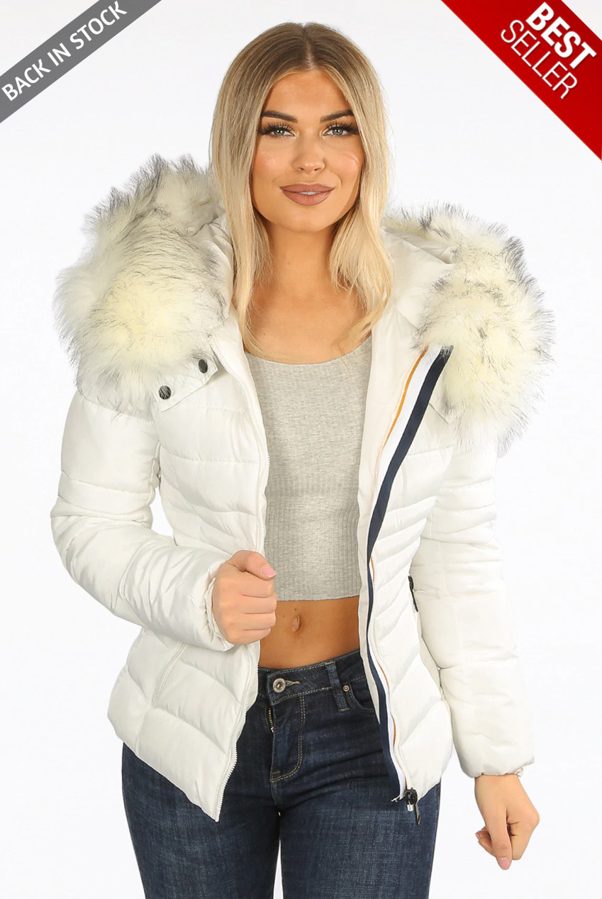 cheap puffer jacket with fur hood