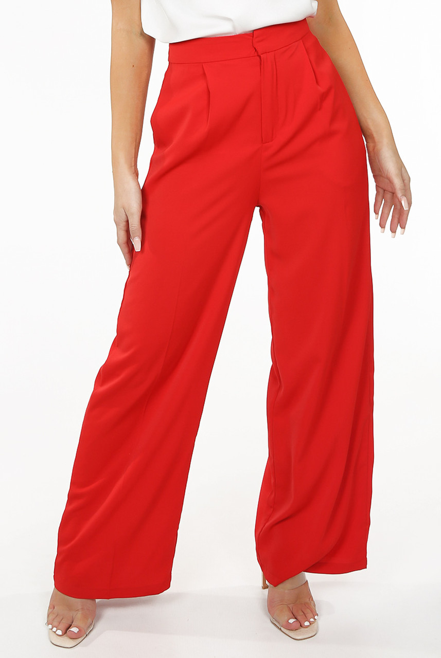 pleated bell bottom trousers