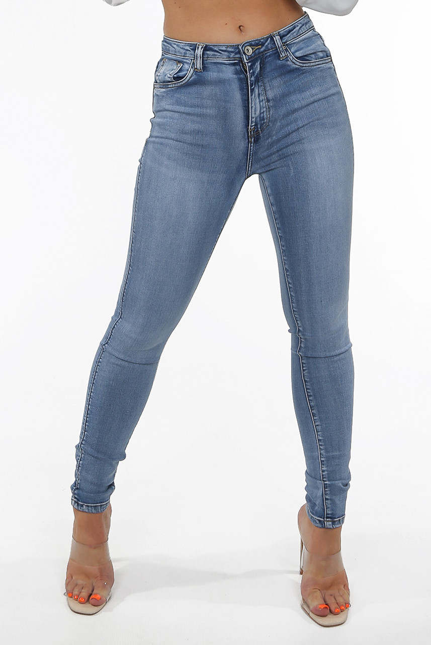 high waisted super stretch jeans