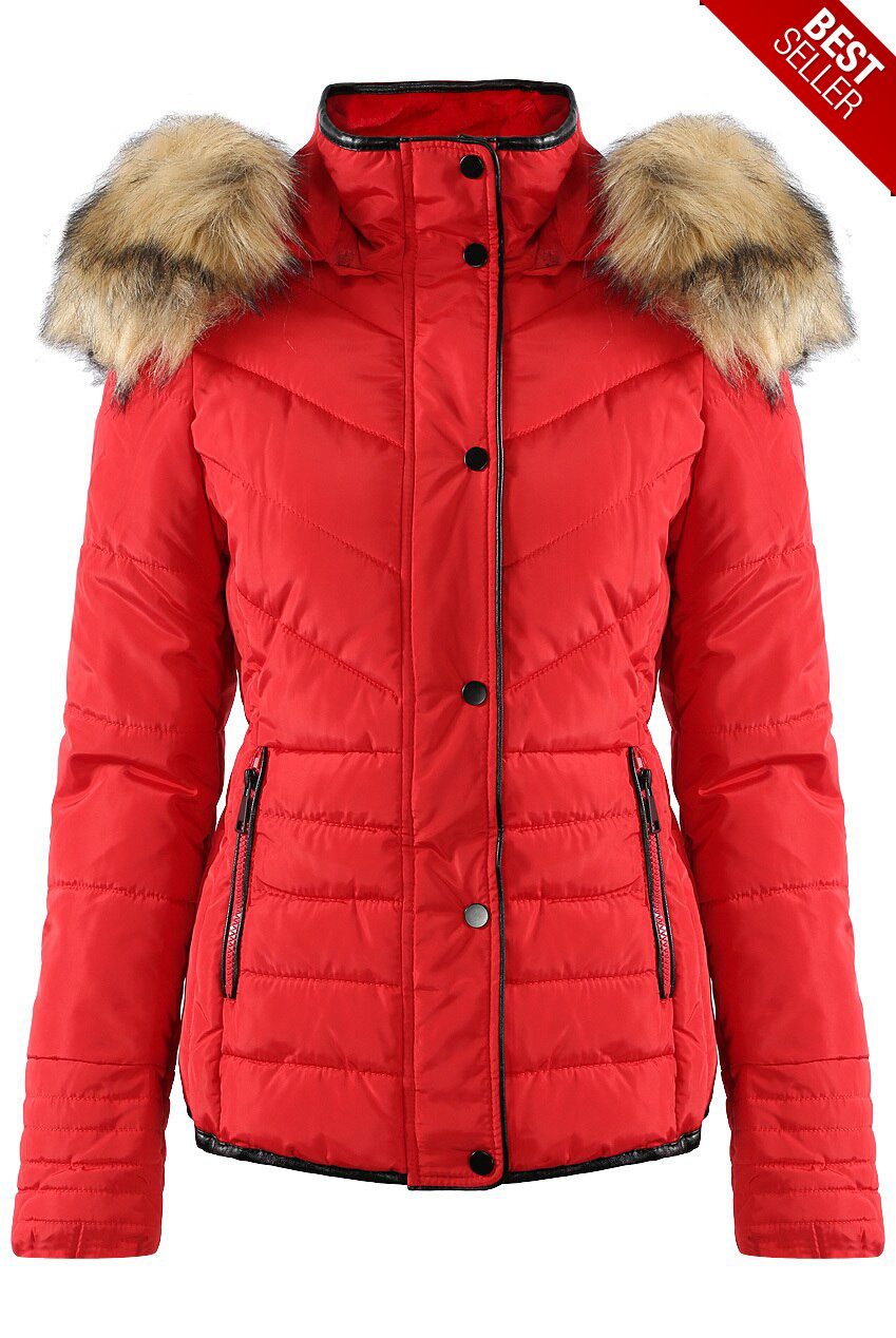 Faux Fur Funnel Neck Jacket Buy Fashion Wholesale in The UK