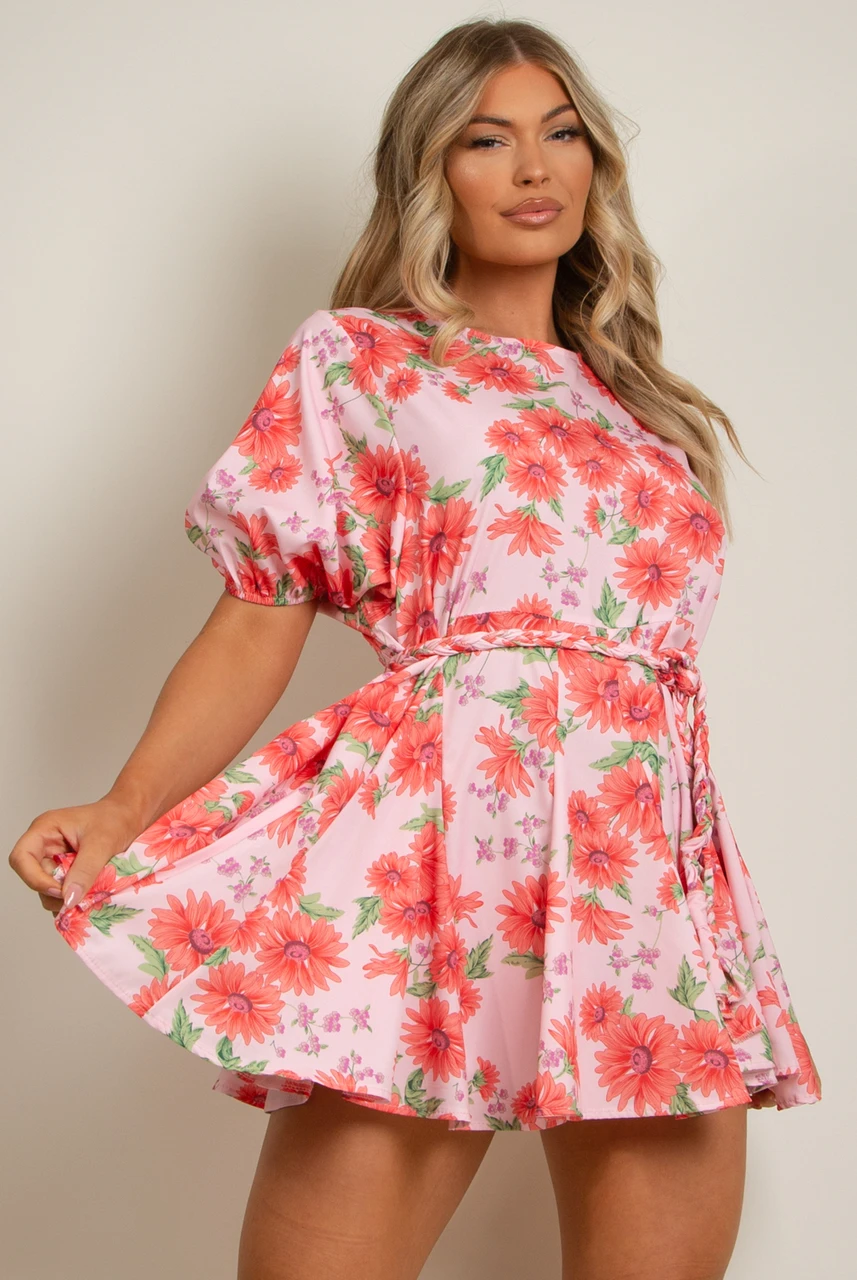 Floral Bee Skater Dress