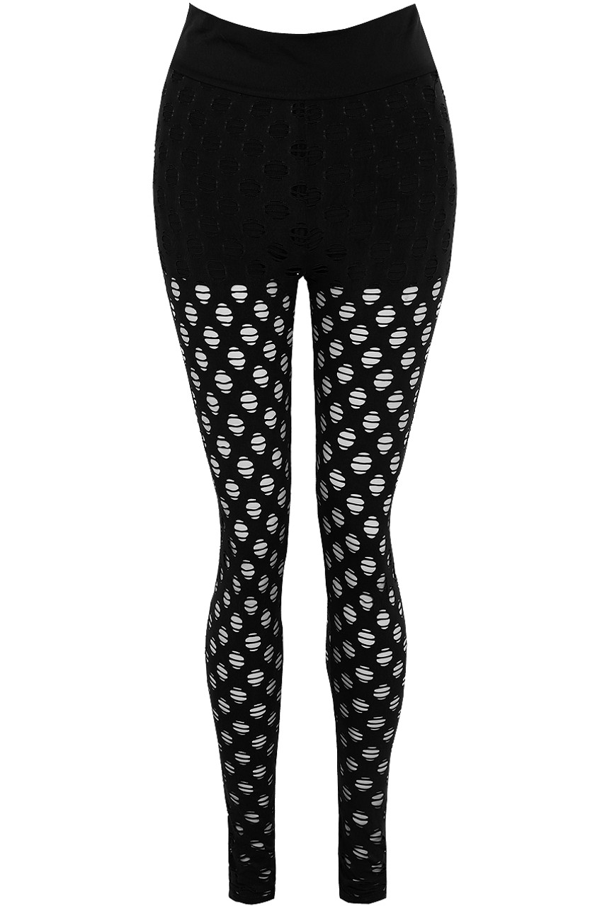 High Waist Netted Leggings - Buy Fashion Wholesale in The UK